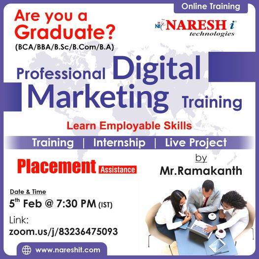 Attend Free Demo On Digital Marketing by Mr. Ramakanth,Hyderabad,Educational & Institute,Professional Courses,77traders